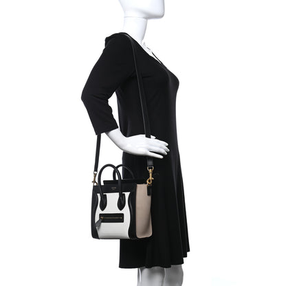 Celine Smooth Drummed Calfskin Nano Tri-Color Luggage White 2 of 8