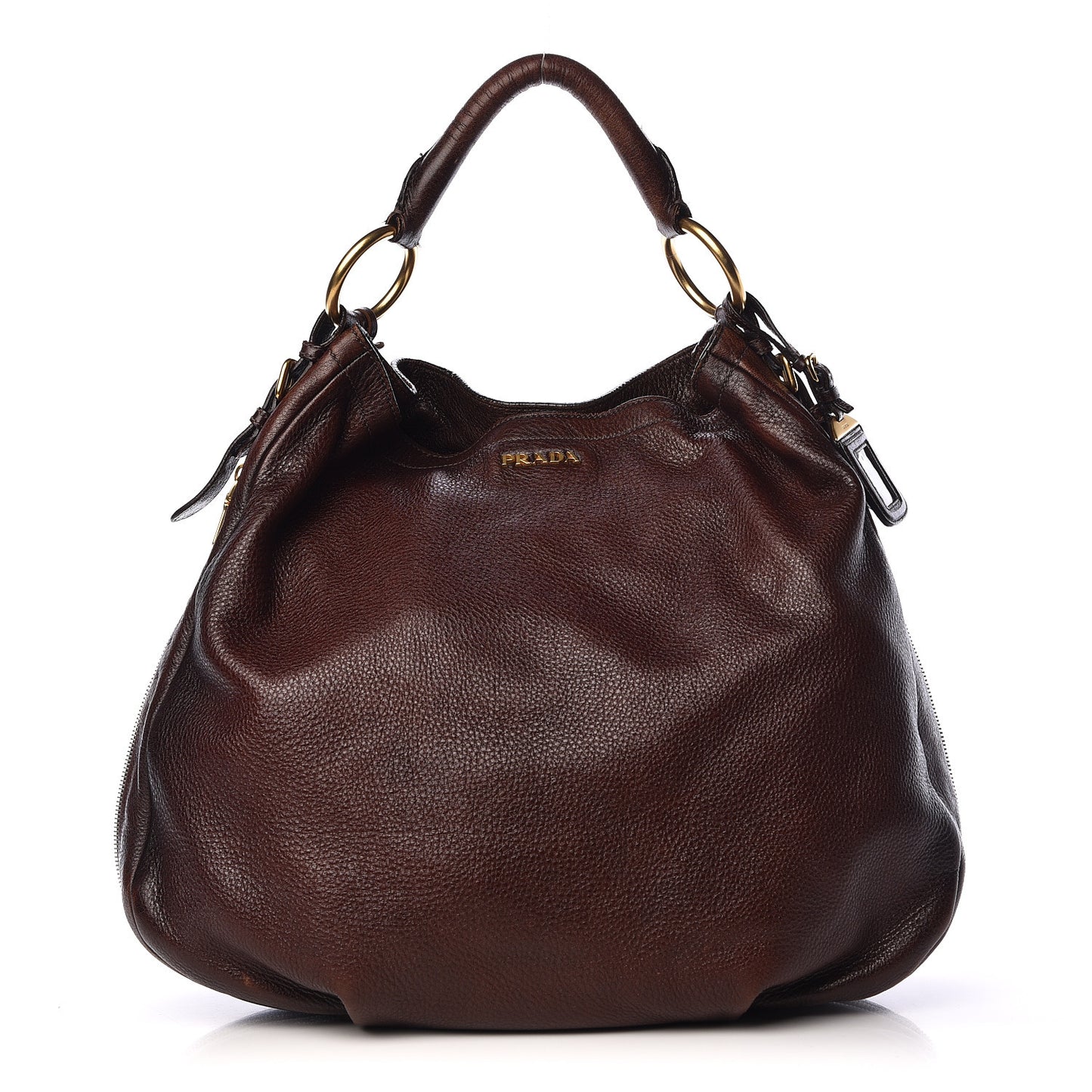 Vitello Daino Zip Hobo Bruciato