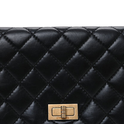 Chanel Aged Calfskin Quilted Reissue 2.55 Clutch Black 8 of 11
