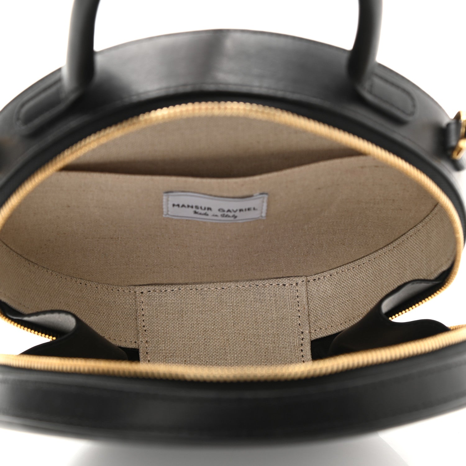 Mansur Gavriel Calfskin Circle Crossbody Bag Black 5 of 10