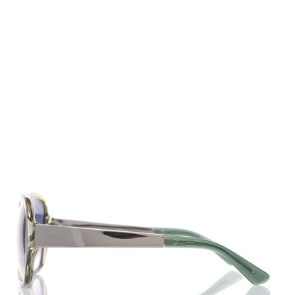 Gucci Oversized Acetate Frame Floral Sunglasses GG 3803/F/S Green 2 of 8