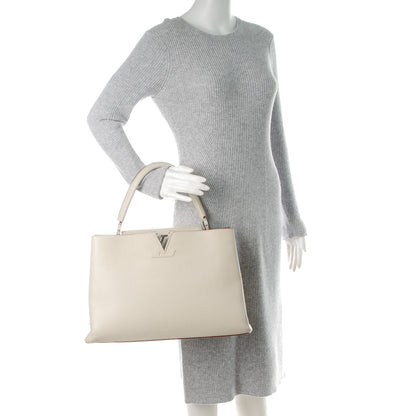 Louis Vuitton Taurillon Capucines GM Blanc Casse 2 of 7