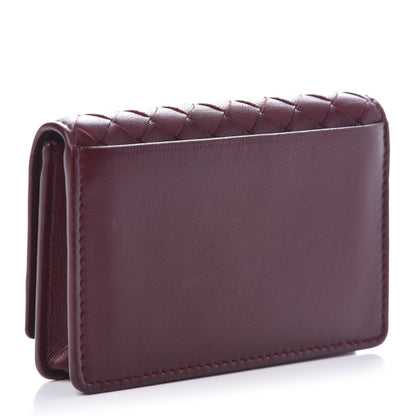Bottega Veneta Nappa Intrecciato Card Holder Gigolo Red 3 of 11