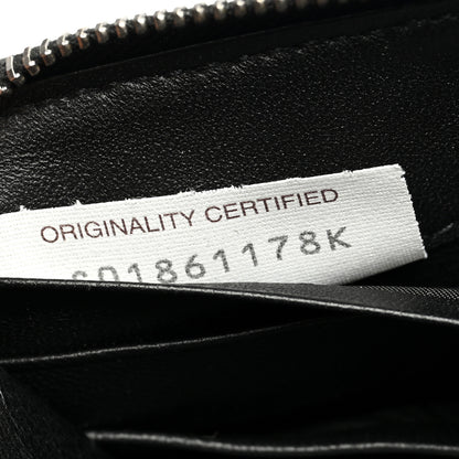 Bottega Veneta Nappa Intrecciato Paint Splatter Print Zip Around Wallet Black 7 of 7