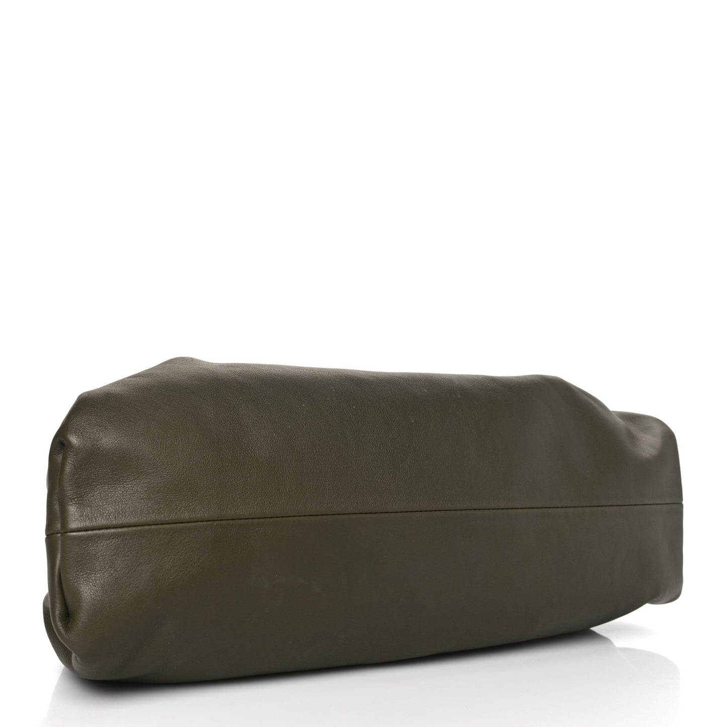 Smooth Butter Calf The Pouch Oversized Clutch Kaki Fondent