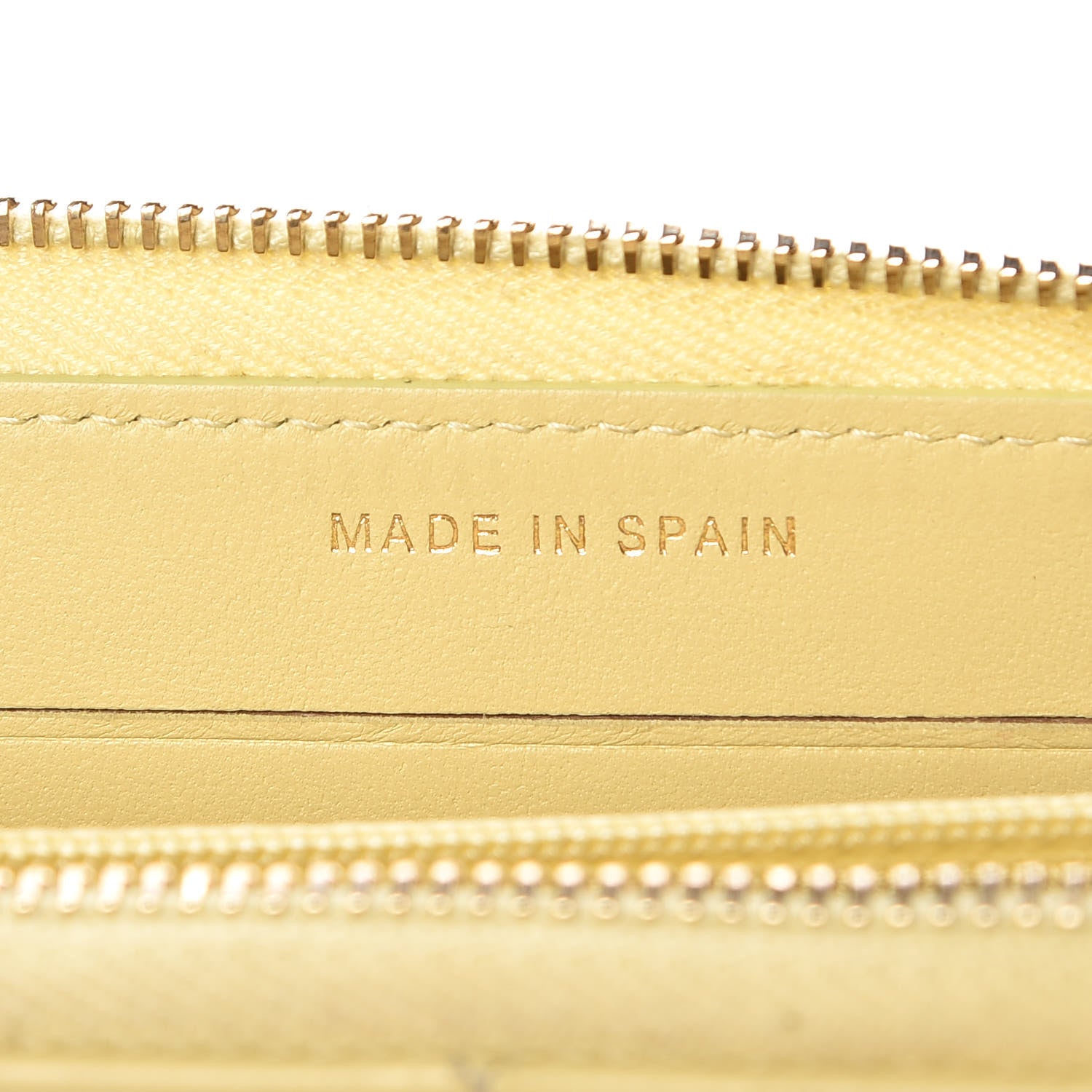 Chanel Lambskin Quilted Small Zip Around Wallet Yellow 7 of 13