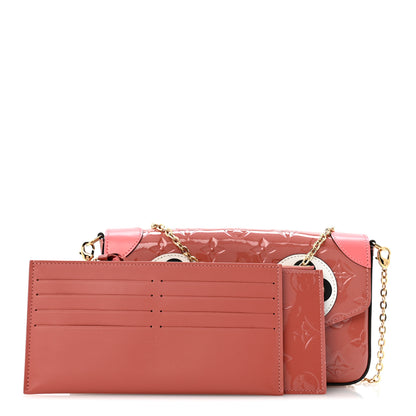 Louis Vuitton Vernis Valentine Dog Pochette Felicie Chain Wallet Pink 3 of 12