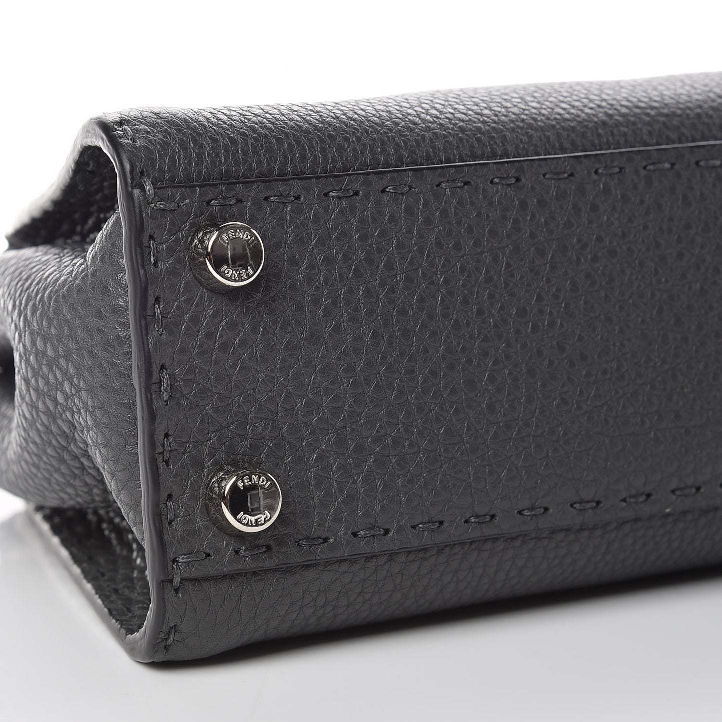 Cuoio Romano Selleria Bi-Color Mini Peekaboo Iconic Satchel Asfalto Latte