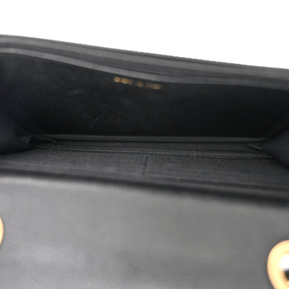 Chanel Patent Goatskin Quilted CC Eyelet Wallet On Chain WOC Black 5 of 11