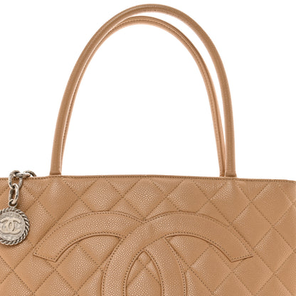 Chanel Caviar Quilted Medallion Tote Beige 5 of 11