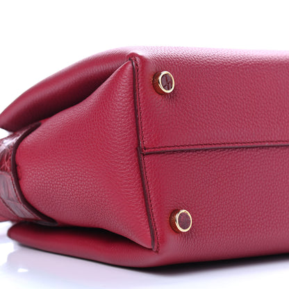 Nancy Gonzalez Calfskin Crocodile Mini Cristie Satchel Dark Pink 11 of 12