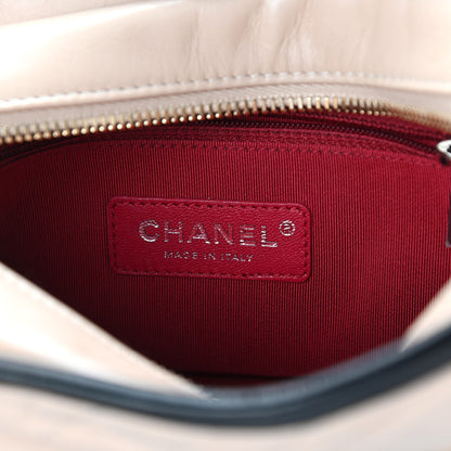 Chanel Aged Calfskin Quilted Small Gabrielle Hobo Beige Black 6 of 11