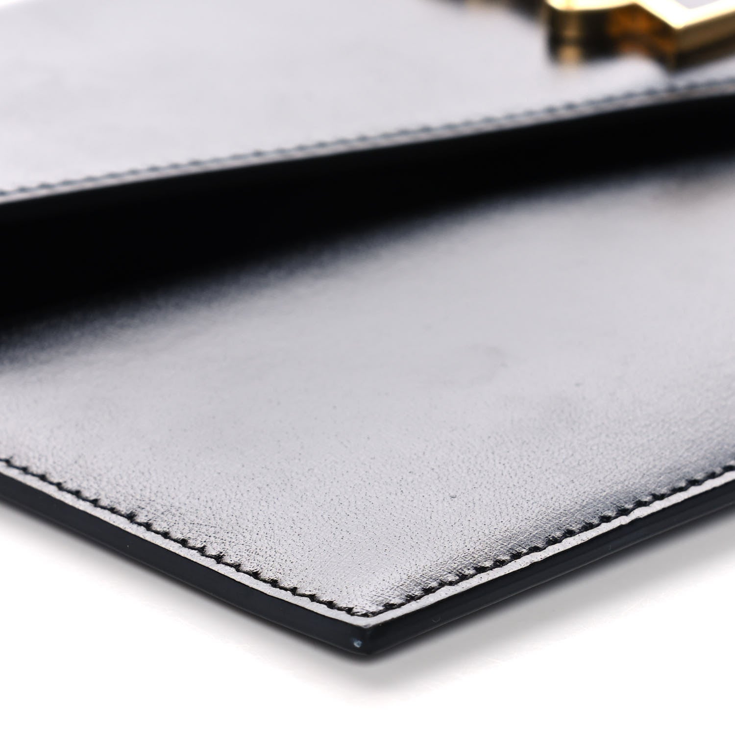 Saint Laurent Smooth Shiny Calfskin Monogram Uptown Pouch Black 10 of 16