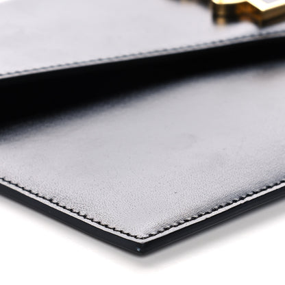 Saint Laurent Smooth Shiny Calfskin Monogram Uptown Pouch Black 10 of 16