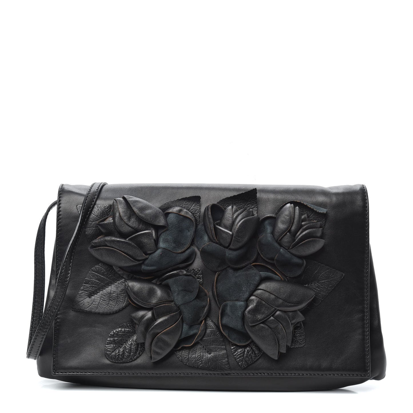 Nappa Rose Shoulder Bag Black