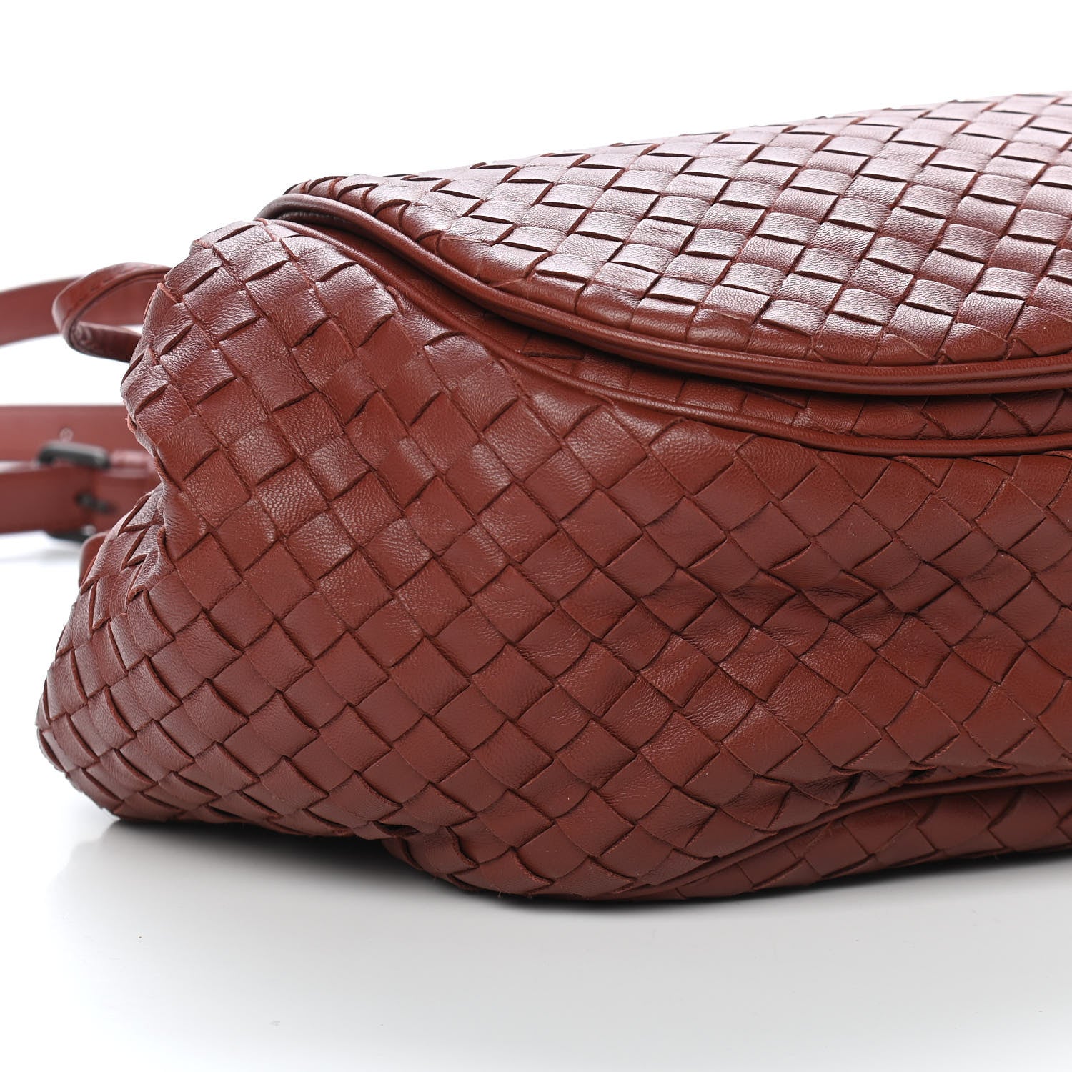 Bottega Veneta Nappa Intrecciato Shoulder Bag Brique 8 of 9