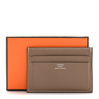 Hermes Swift Citizen Twill Card Case Etoupe 14 of 14