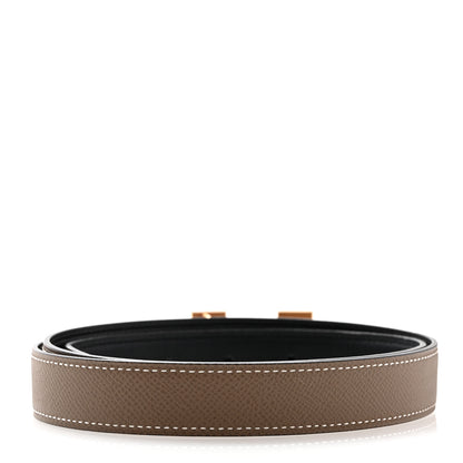 Hermes Swift Epsom H Belt 90 36 Black Etoupe 2 of 7