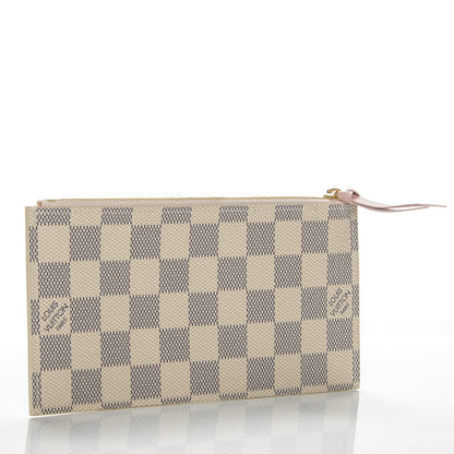 Louis Vuitton Damier Azur Felicie Chain Wallet Zippered Insert Rose Ballerine 3 of 6