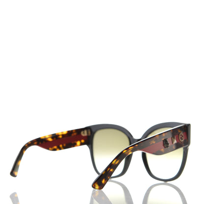 Gucci Acetate Square Frame Web Sunglasses GG0059S Black Tortoise 4 of 8