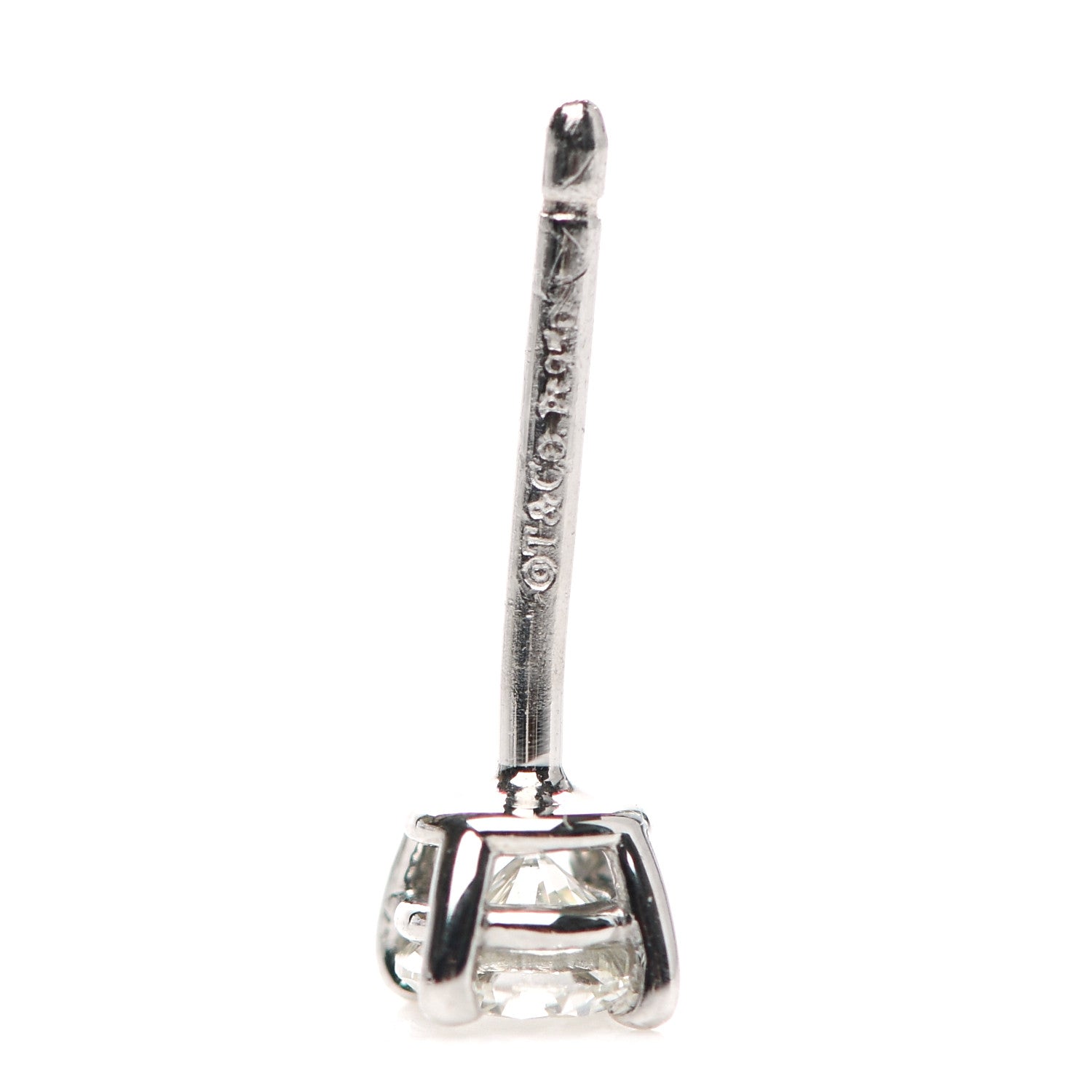 Tiffany Platinum Diamond .32ctw Solitaire Earrings 4 of 5