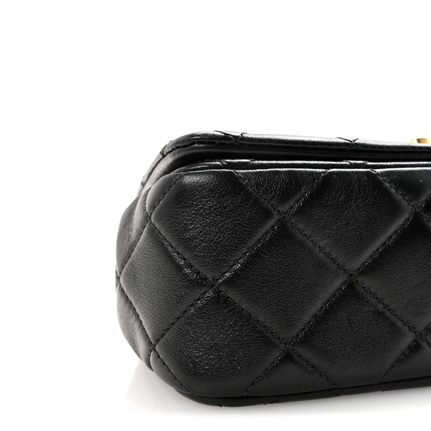 Chanel Lambskin Quilted Braided CC Mini Flap Black 9 of 11