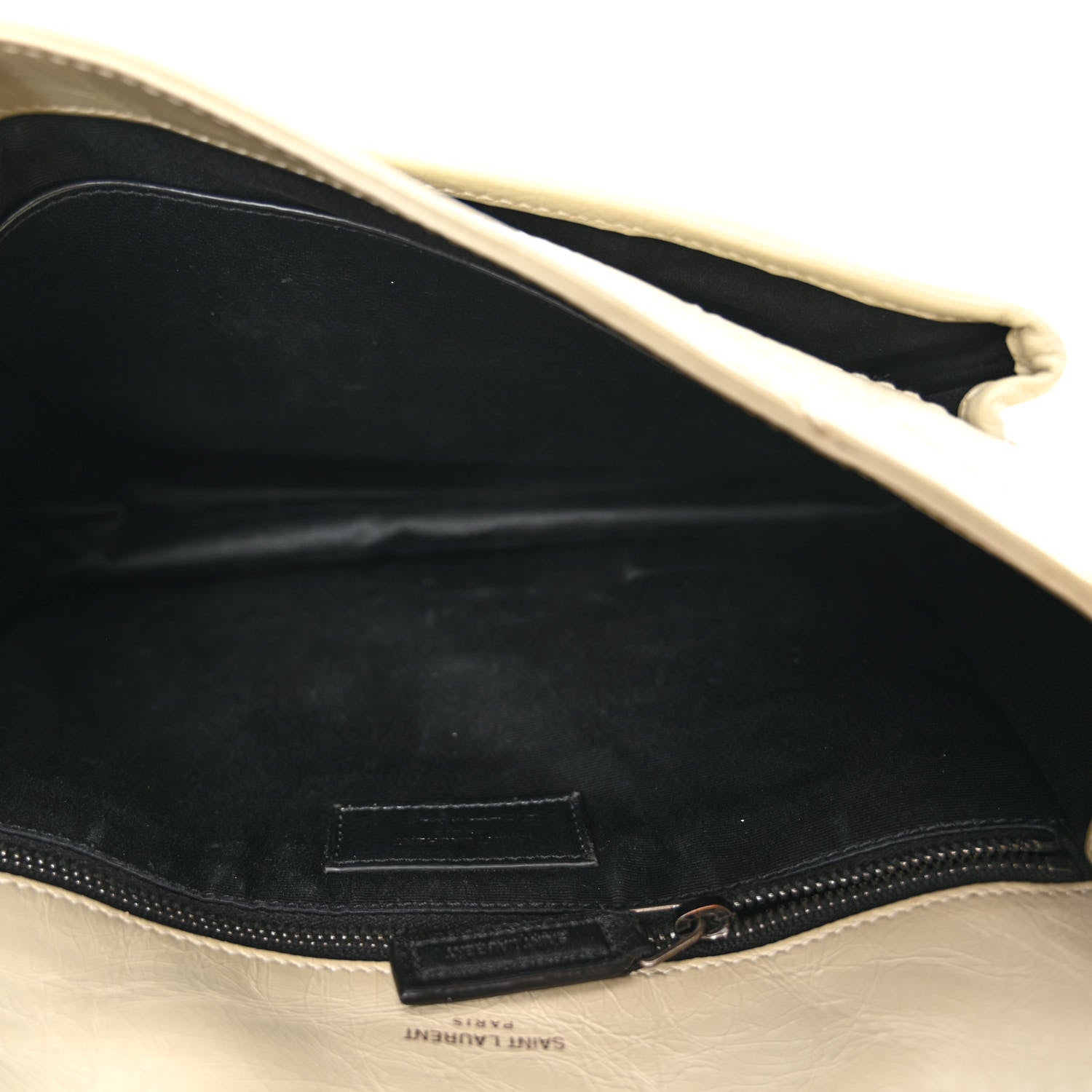Saint Laurent Crinkled Calfskin Matelasse Monogram Medium Niki Chain Satchel Ivory 5 of 12