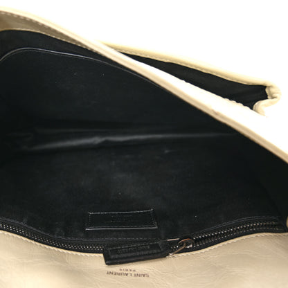 Saint Laurent Crinkled Calfskin Matelasse Monogram Medium Niki Chain Satchel Ivory 5 of 12