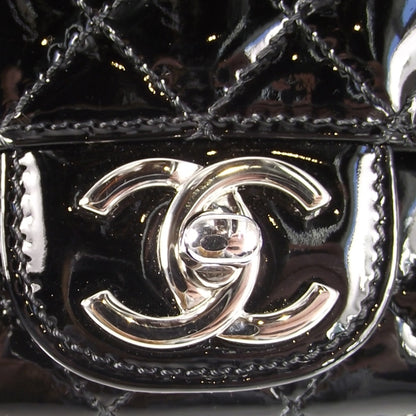Chanel Patent Quilted Clutch Bag Black 8 of 8