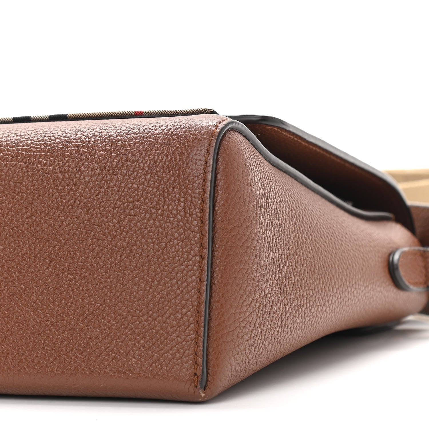 Burberry Calfskin Vintage Check Note Crossbody Bag Tan 9 of 11