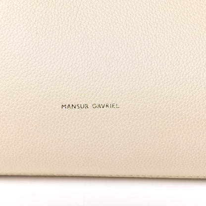 Mansur Gavriel Pebbled Calfskin Small Hobo Creme 9 of 10