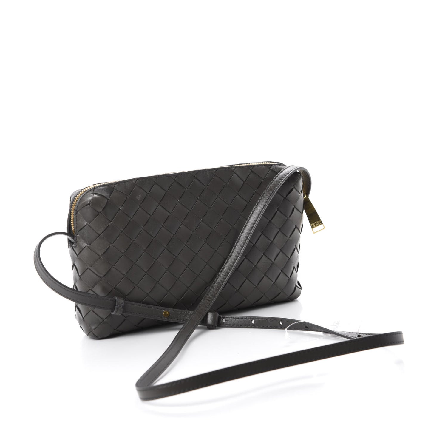 Nappa Intrecciato Crossbody Light Graphite