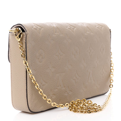 Louis Vuitton Empreinte Pochette Felicie Chain Wallet Tourterelle 4 of 14