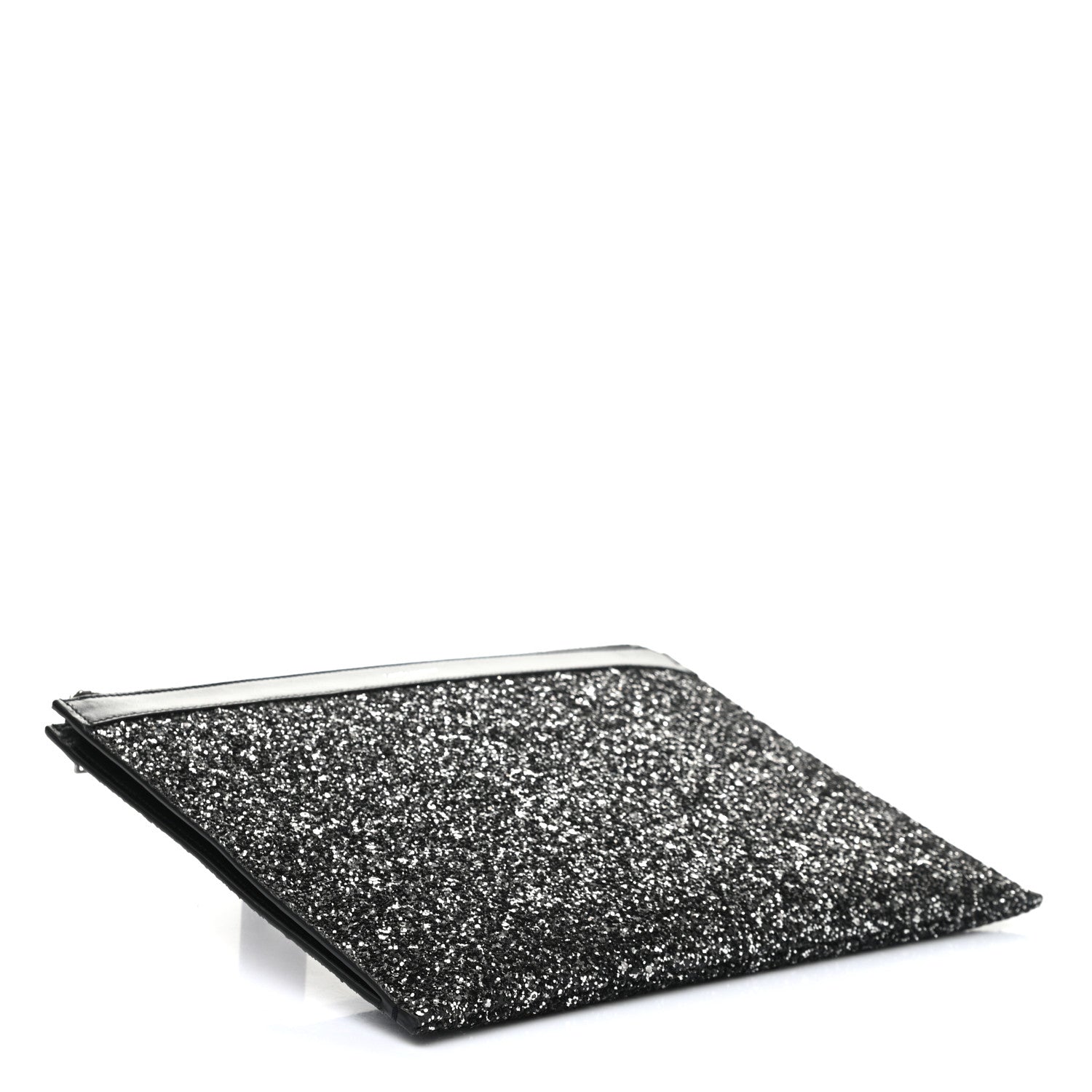 Saint Laurent Calfskin Glitter Zipped Tablet Holder Black 4 of 6