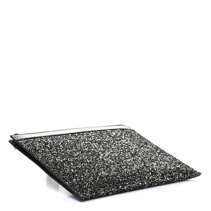 Saint Laurent Calfskin Glitter Zipped Tablet Holder Black 4 of 6