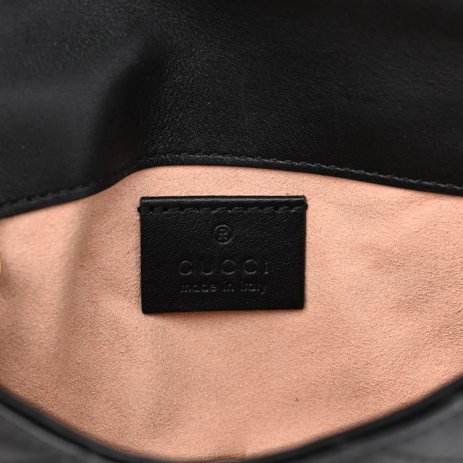 Gucci Calfskin Matelasse Super Mini GG Marmont Shoulder Bag Black 6 of 10