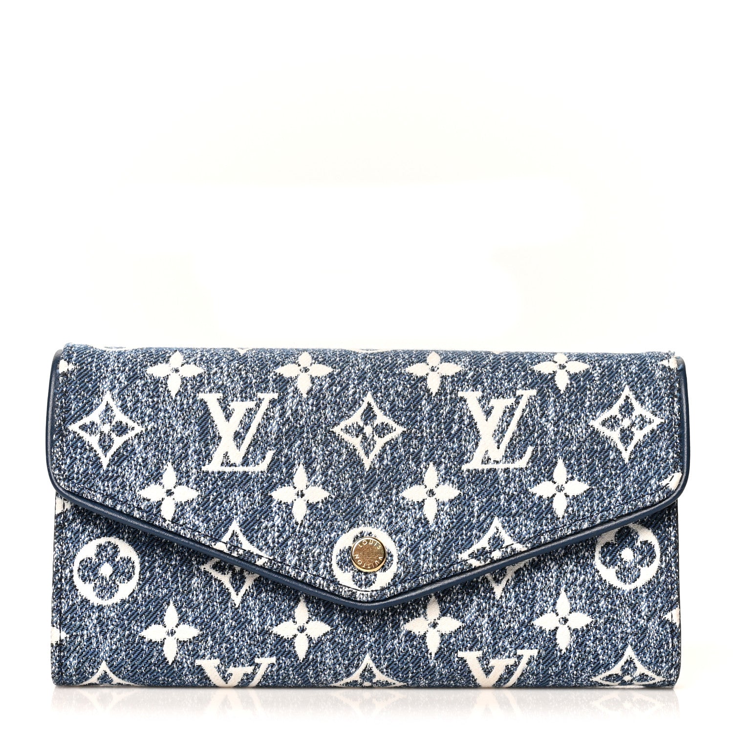Louis Vuitton Monogram Jacquard Denim Sarah Wallet Bleu 1 of 9