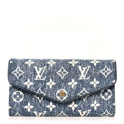 Louis Vuitton Monogram Jacquard Denim Sarah Wallet Bleu 1 of 9