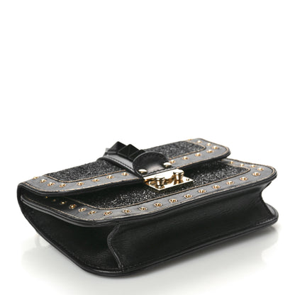 Valentino Garavani Vitello Embellished Mini Glam Lock Flap Black 4 of 9