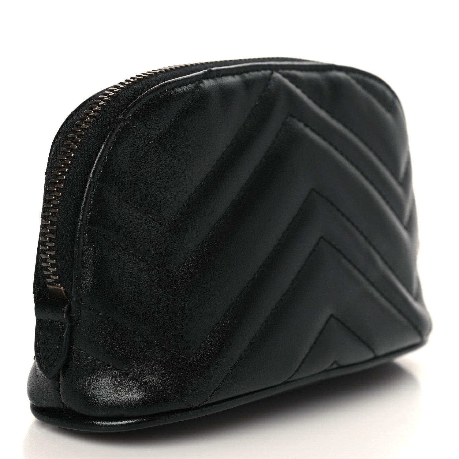 Gucci Calfskin Matelasse GG Marmont Pouch Cosmetic Case Black 3 of 7