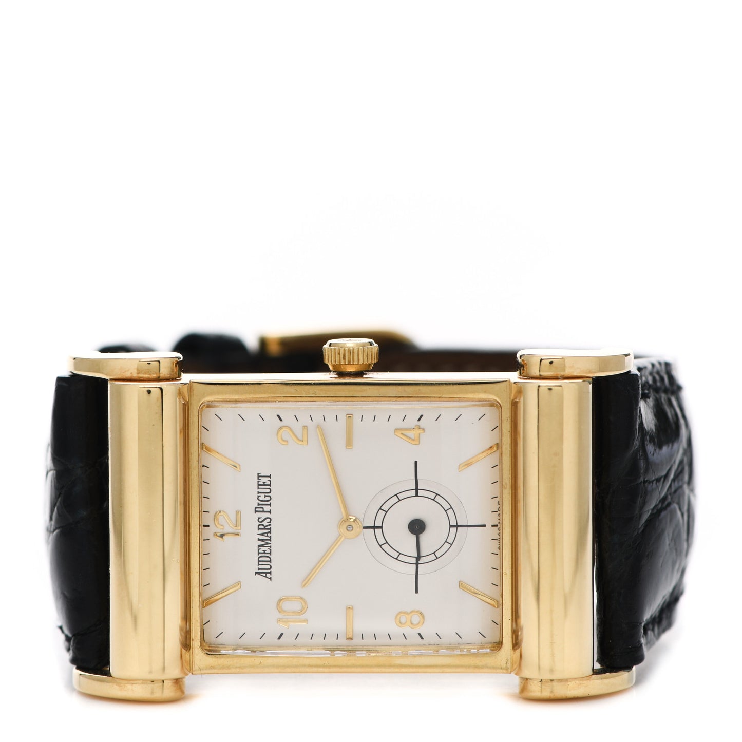 18K Yellow Gold Alligator 24mm Canape Manual Winding Watch 14934BA0000201