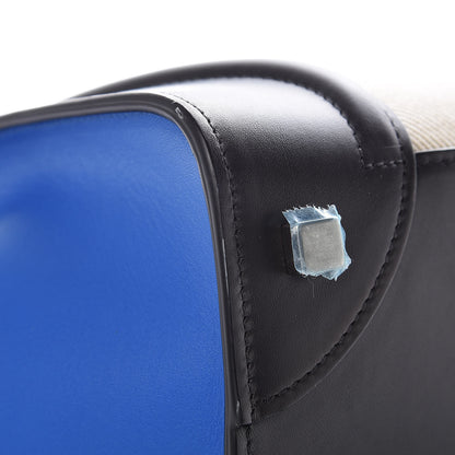 Celine Canvas Smooth Calfskin Mini Tri-Color Luggage Indigo 12 of 13