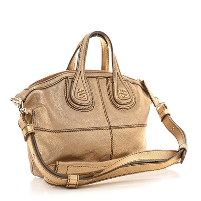 Givenchy Metallic Sugar Goatskin Micro Nightingale Gold 3 of 10