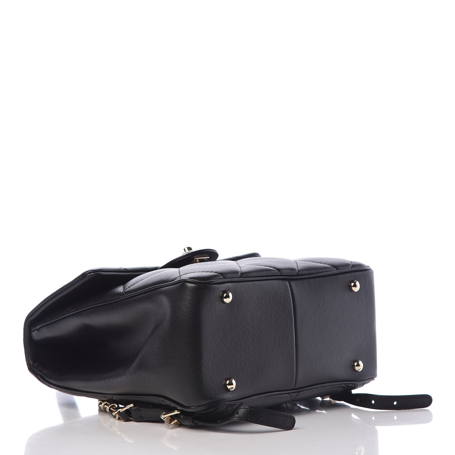Chanel Lambskin Quilted Chain Backpack Black 4 of 12