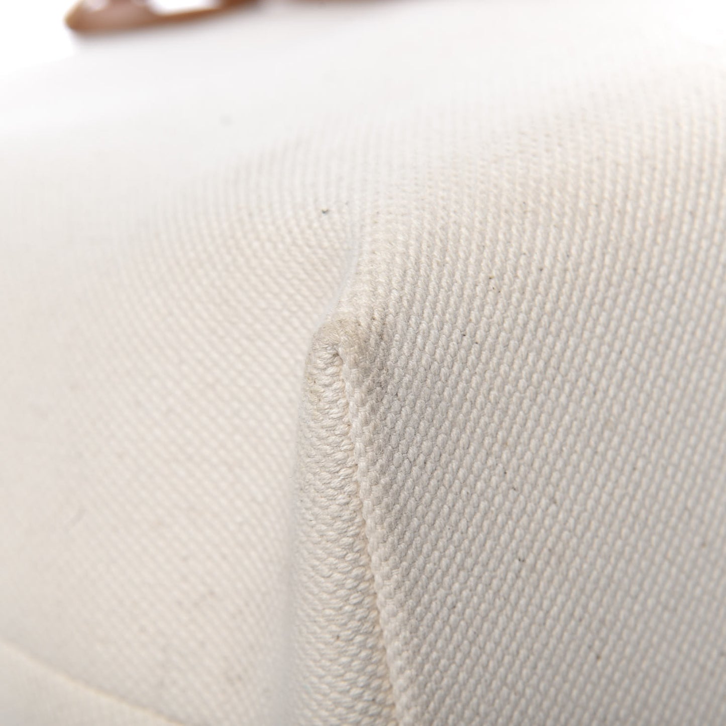 Canvas Calfskin Horizontal Cabas Natural Tan