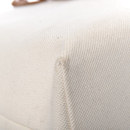 Celine Canvas Calfskin Horizontal Cabas Natural Tan 13 of 14
