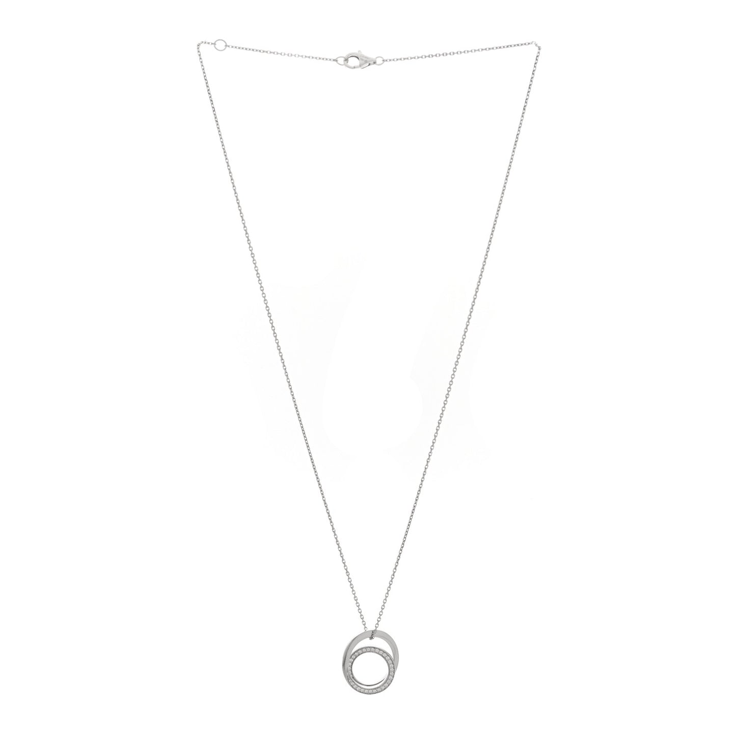 18K White Gold Diamond Etincelle De Cartier Pendant Necklace