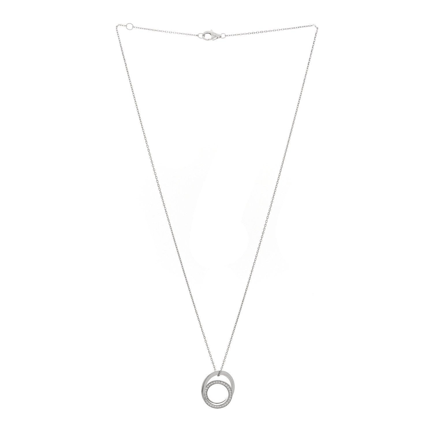 Cartier 18K White Gold Diamond Etincelle De Cartier Pendant Necklace 3 of 5