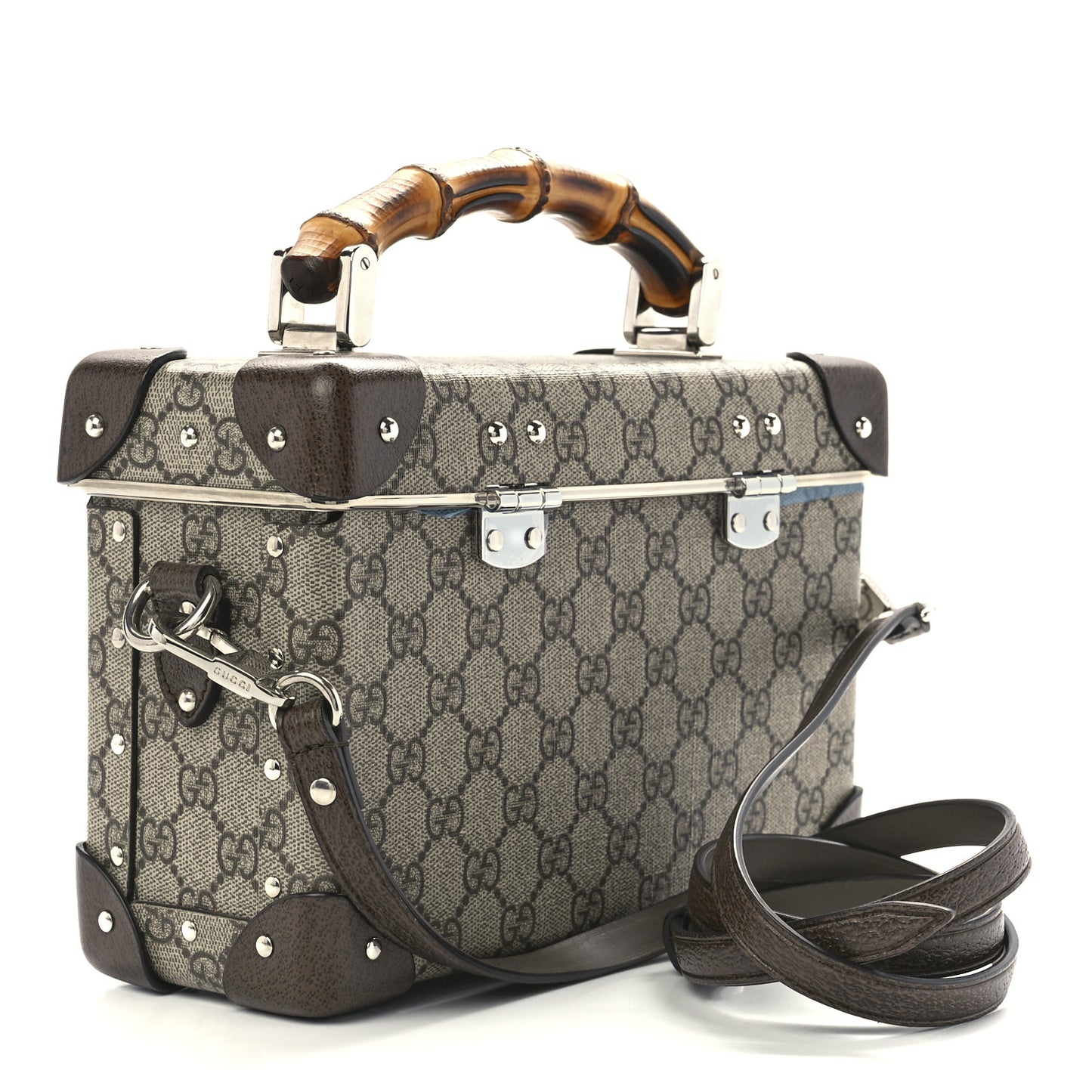 GG Supreme Monogram Globe-Trotter Beauty Case Brown