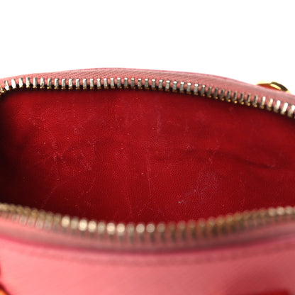 Prada Saffiano Lux Crocodile Mini Promenade Tote Fuoco Begonia 12 of 12